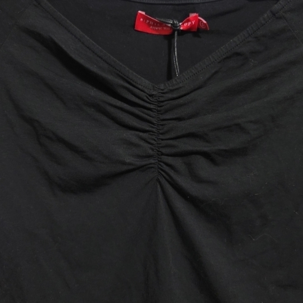 n: Philanthropy Off the Shoulder Black Harriet Top - Picture 8 of 12